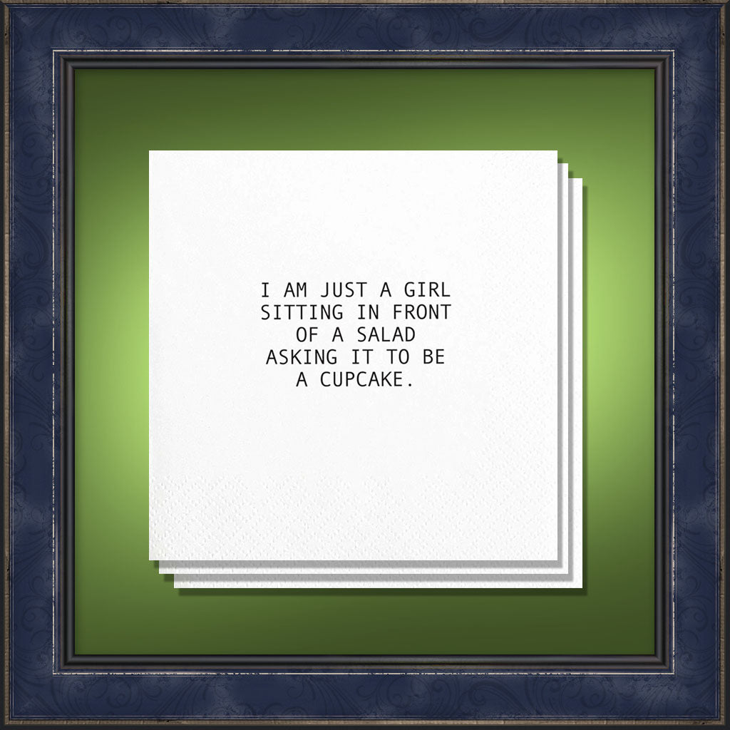 Napkins, Girl Asks Salad