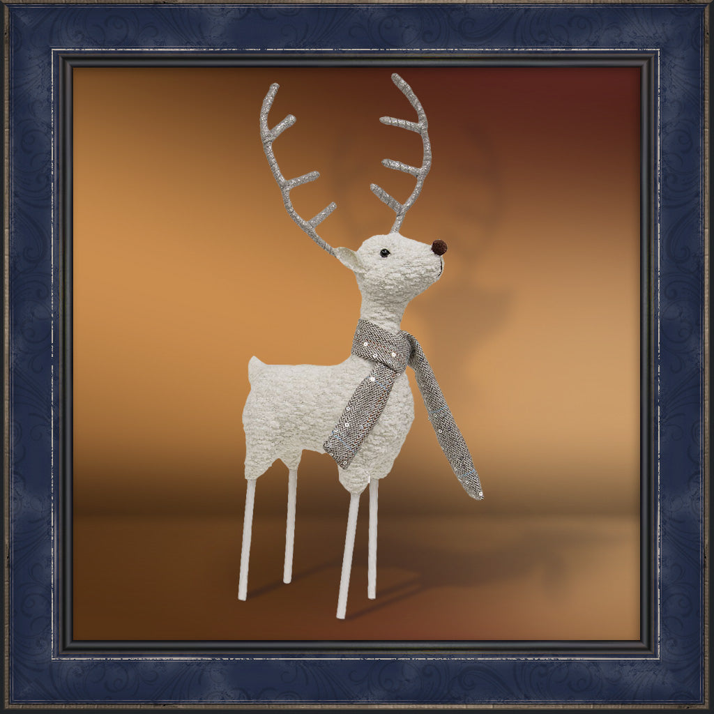 Reindeer - Silver Sparkle Standing