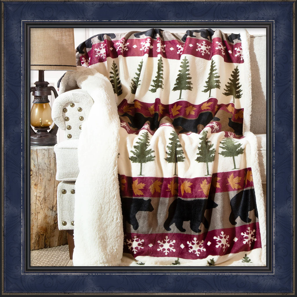 Plush Throw - Tall Pine Plush Sherpa Throw