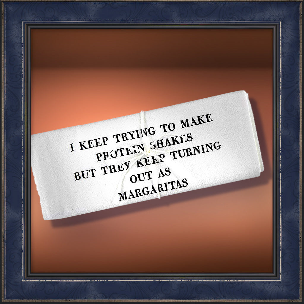 Towel, Protein Shakes Margaritas