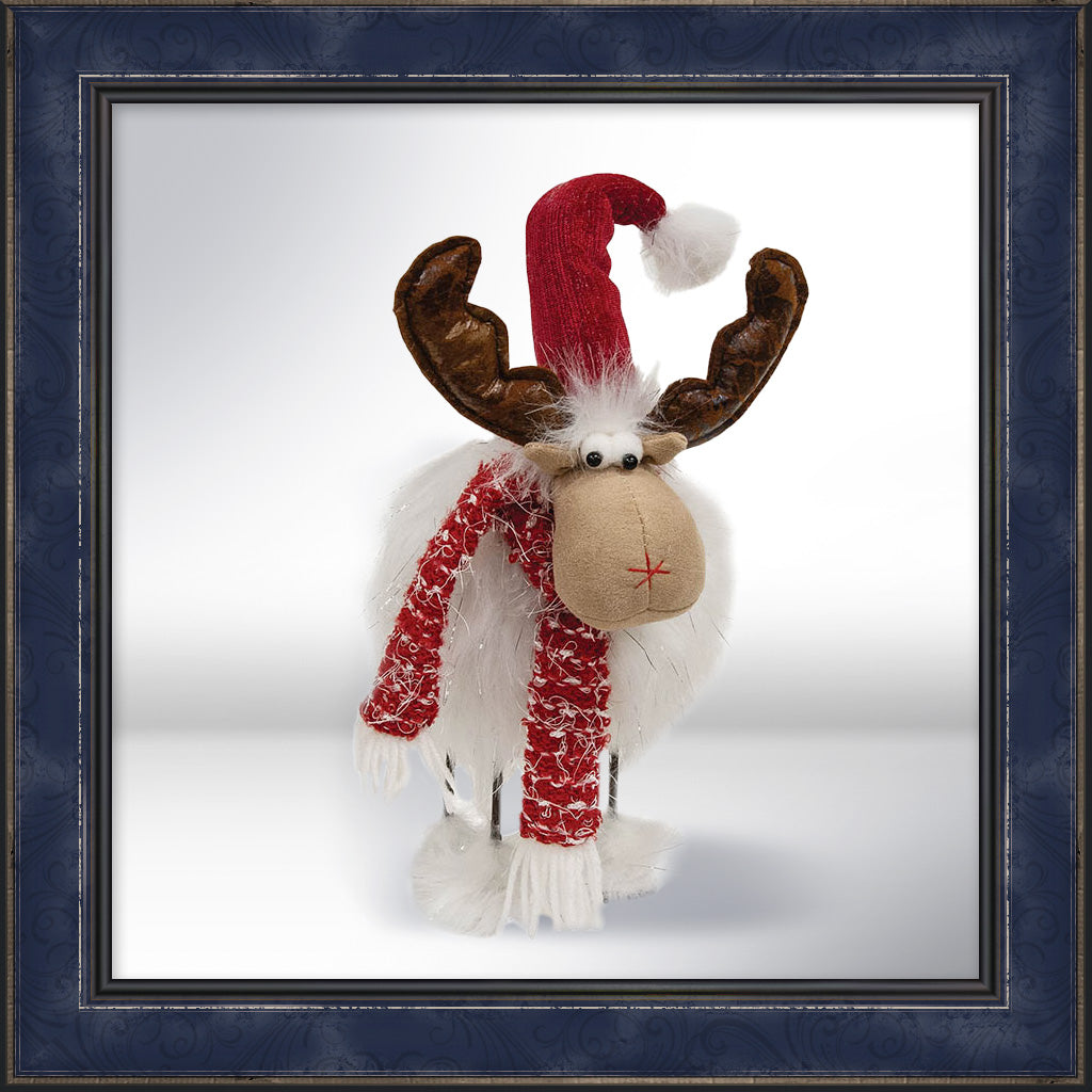 Moose - White Wobble Red Hat