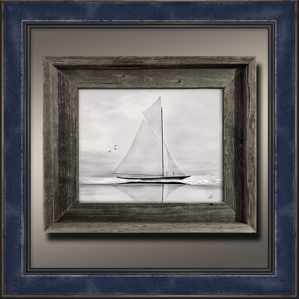 Schooner, Framed Original Art Print