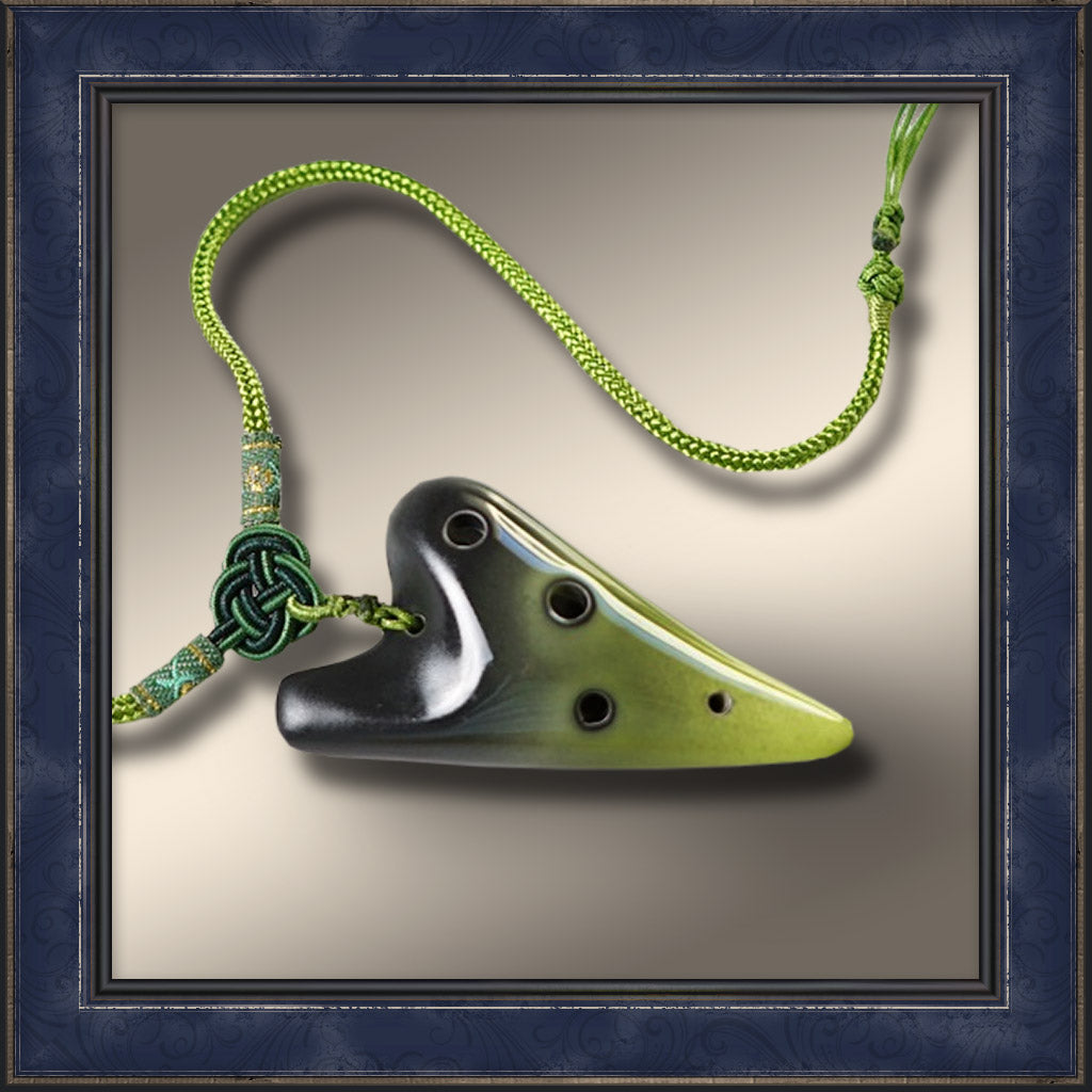 Ocarina - 6 Hole Mini Necklace, Green